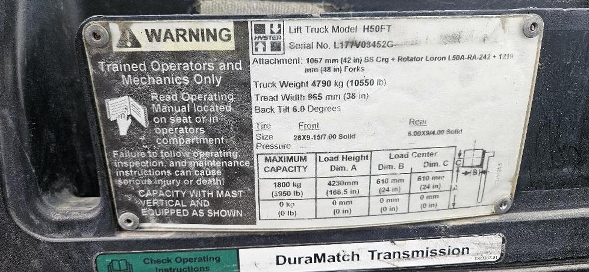 50 Ft Hyster Forklift thumbnail 19