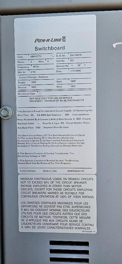 1600 AMP Circuit Breaker thumbnail 2