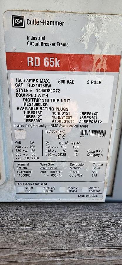 1600 AMP Circuit Breaker thumbnail 4