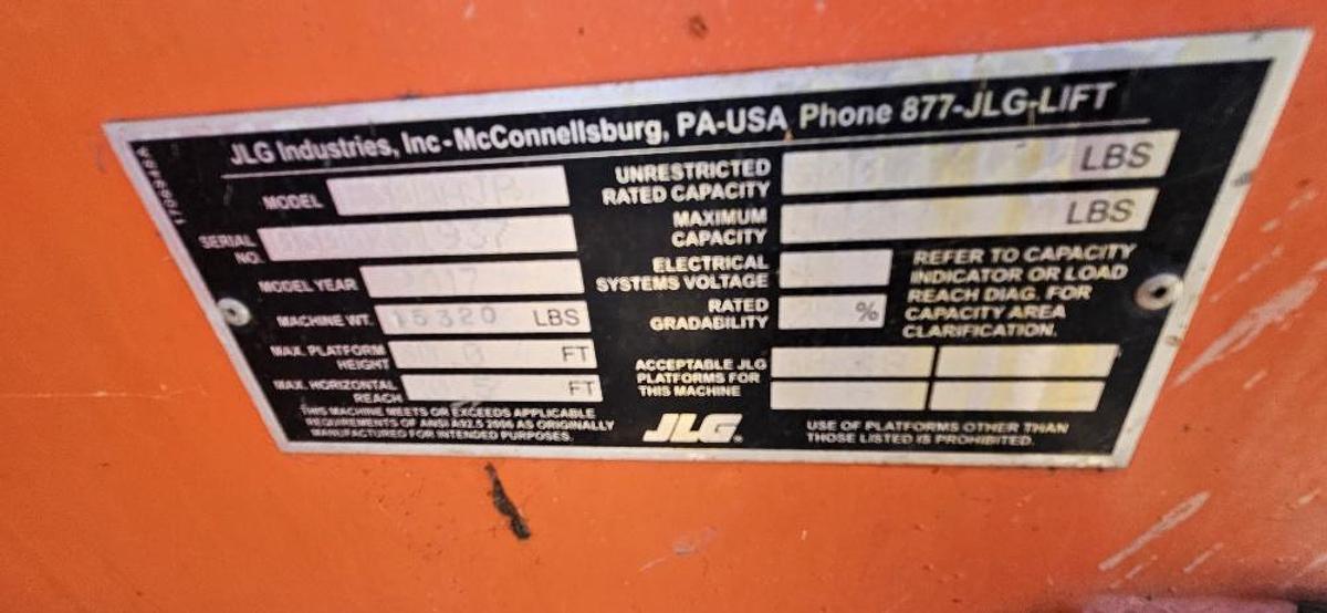 2017 JLG Electric Boom Lift thumbnail 15