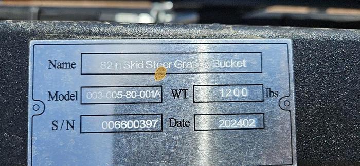 82" Skid Steer Grapple Bucket thumbnail 7