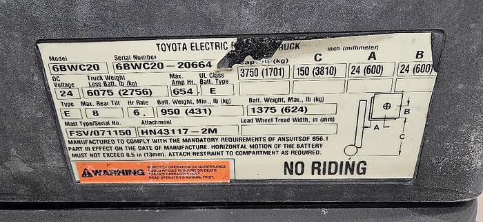 2016 Toyota Shop Forklift thumbnail 9